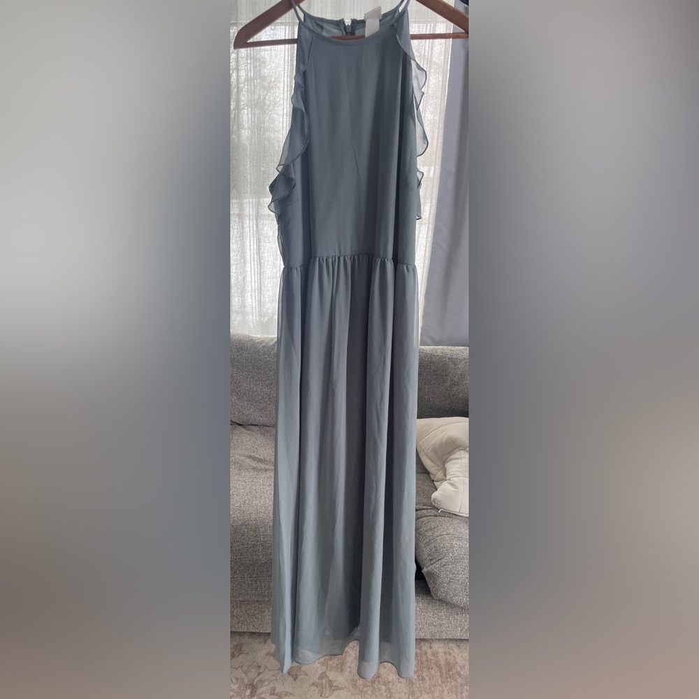 H&M Light Blue Ruffle Dress